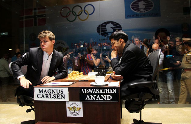 First Chess Game: Vishy Anand vs Magnus Carlsen